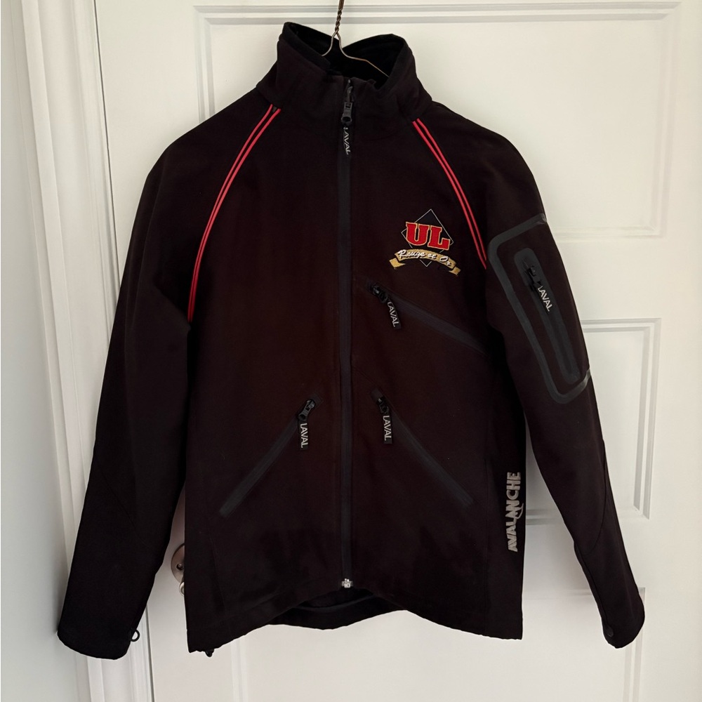 Avalanche Black Jacket with Red Accents